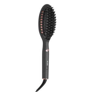 T3 Black and Rose Gold Hair Straightening Brush